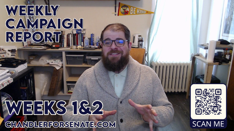 The title card for this weekly report. It's just me in my office. Nothing special. I'm smiling, I guess. Yeah... How are you doing by the way? Do you have everything you need? Yes. I'm talking to you. The person using the screen reader. I see you, and I am here for you too. End of alt text.